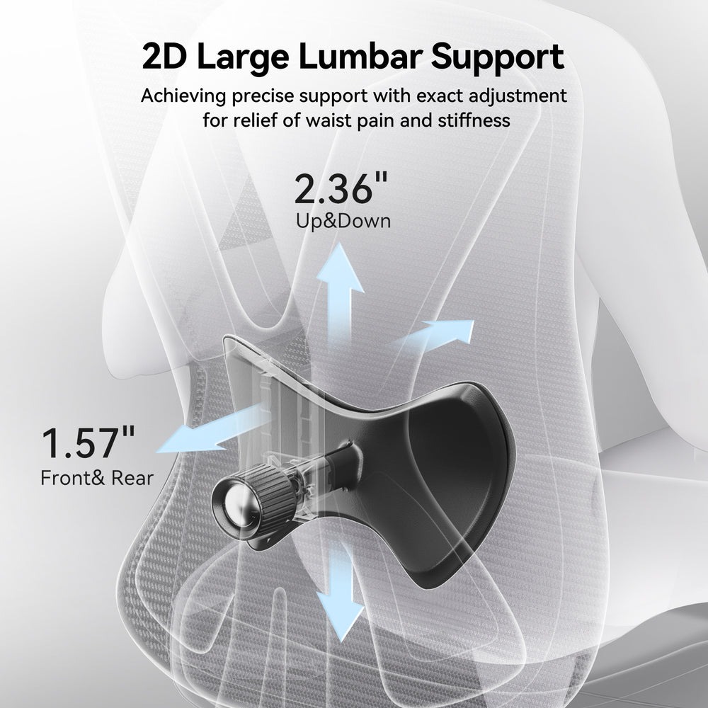 Gambar produk HBADA Kursi Kantor Office Chair 2D Lumbar Support with Footrest - P5