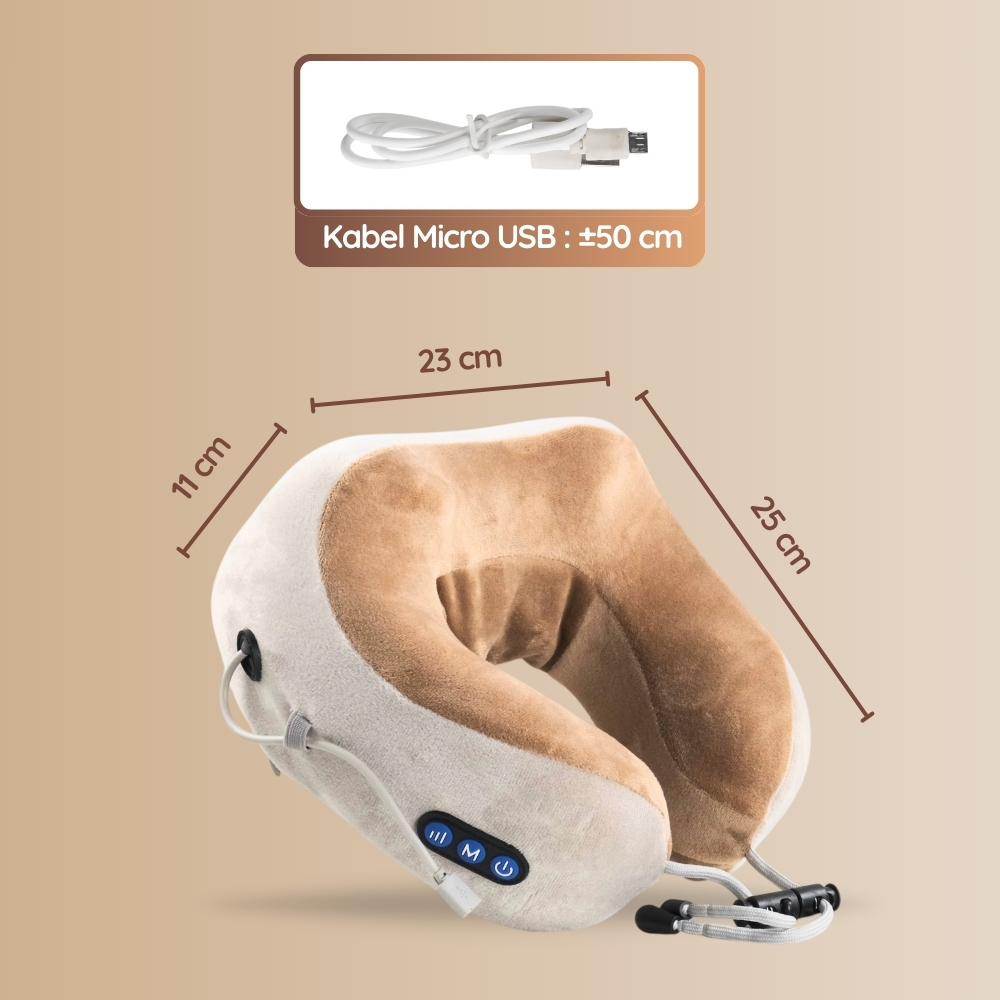 Gambar produk WTOTECH Bantal Pijat Leher Elektrik 3 Mode Neck Massager Pillow - UMP-021