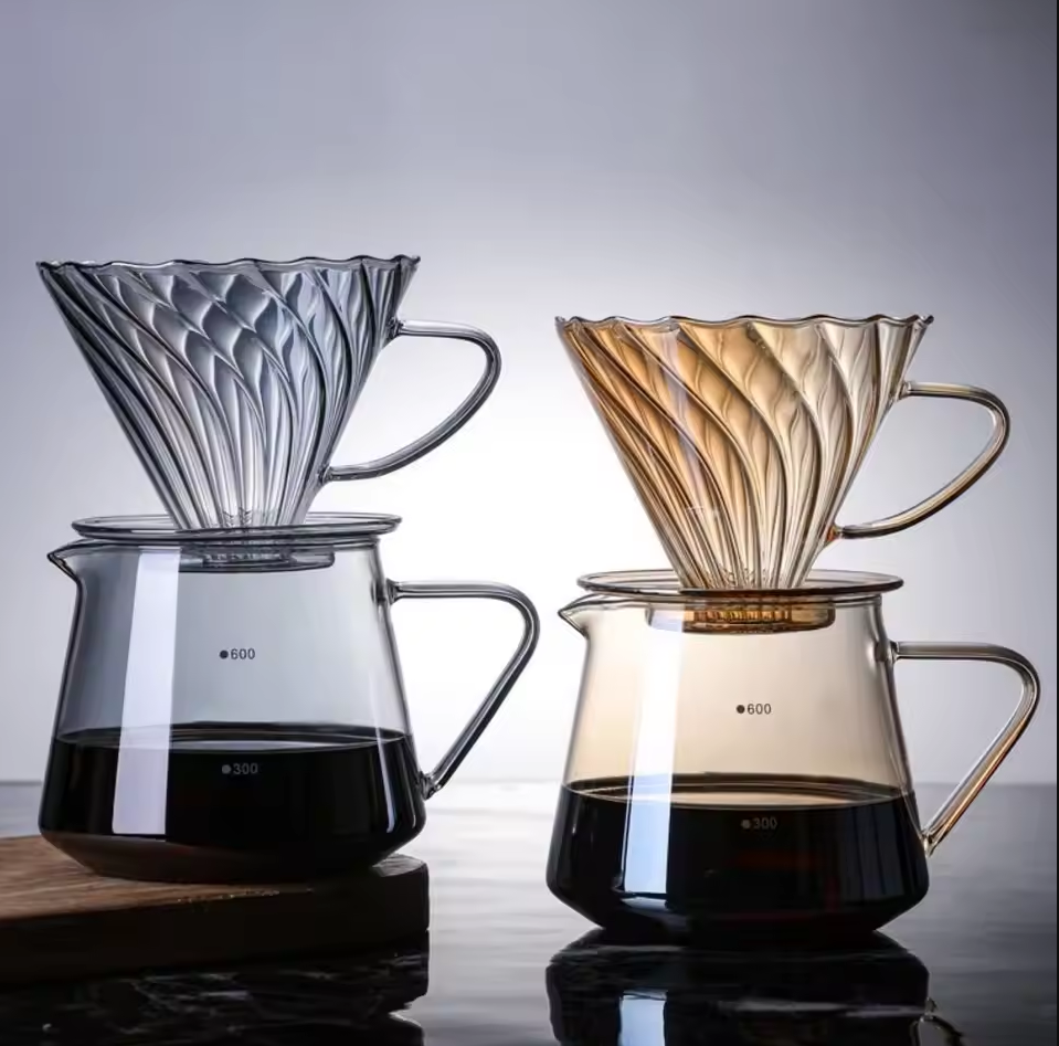 Gambar produk WURJO Filter Penyaring Kopi V60 Coffee Dripper Borosilicate 1-2 Cup - WJ2