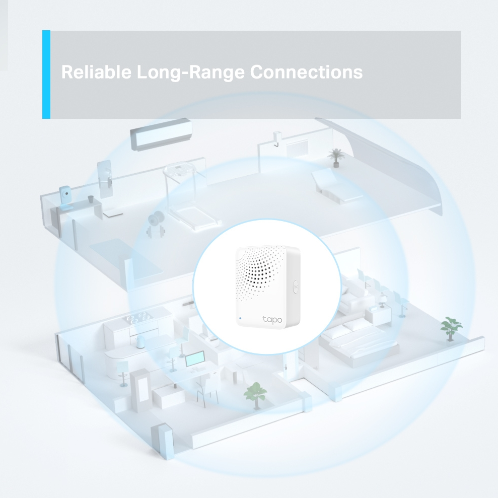 Gambar produk Tp-Link Smart Hub with Chime Smart Control H 100 Sensor - TAPO H100