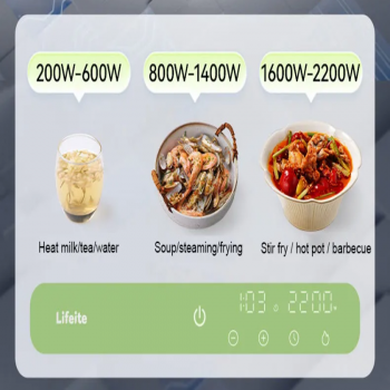 Gambar produk Lifeite Kompor Listrik Induksi 1 Tungku UltraThin Electric Stove 2100W - LFT-012