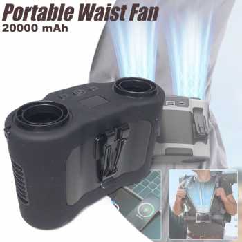 RAUGEE Kipas Angin Pinggang Portable Waist Fan 5 Speed 20000mAh - F7