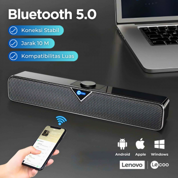 Gambar produk Lenovo Lecoo Soundbar Active Speaker Dynamic Sound 6W Versi Bluetooth - DS102