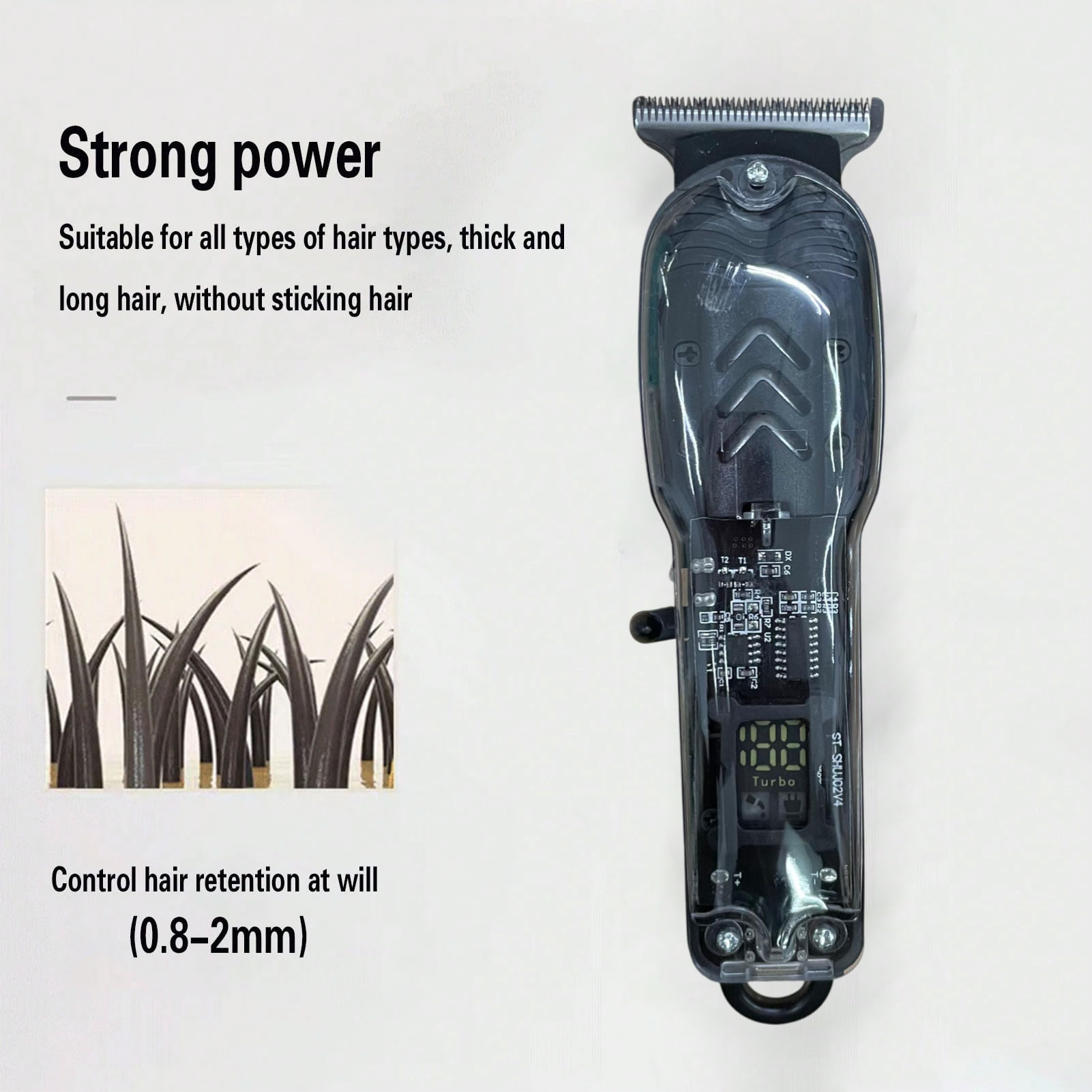 Gambar produk HAYER Alat Cukur Rambut Elektrik Hair Clipper Trimmer LCD 500mAh - HE500
