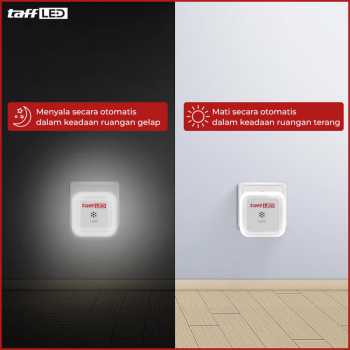 Gambar produk TaffLED Lampu Tidur LED EU Plug Sensor Cahaya Cool White 250V 0.5W - L200