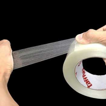 TaffPACK Lakban Super Strong Fiber Tape Isolasi Bening 25M - GF25M