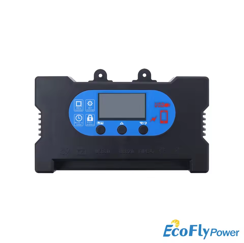 Gambar produk EcoFly Solar System Controller Dual USB Type C Fast Charging 30A - EF2