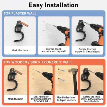 Gambar produk Szuper Gantungan Dinding S Hook Wall Mount Organizer Heavy Duty - INU159