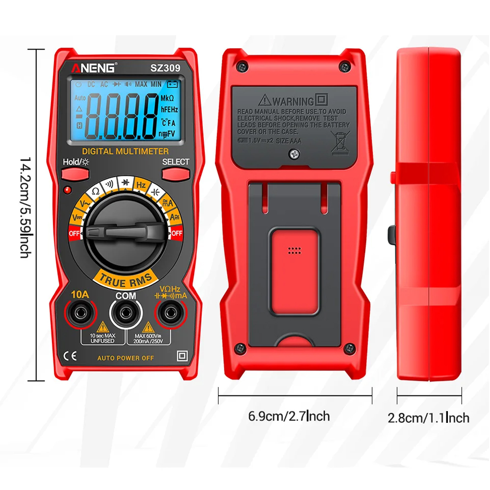 Gambar produk ANENG Digital Multimeter Portable Voltage Tester LCD Backlit - SZ309