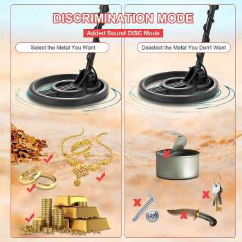 Gambar produk TECLUNG Pendeteksi Logam Metal Detector Waterproof Adjustable 3 Mode - GTX5030H