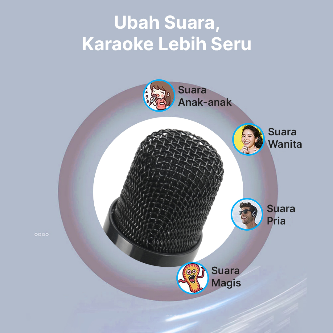 Gambar produk BAFOVY Speaker Bluetooth Karaoke Portable with 2 Microphone 10W - WJ-A826
