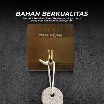Gambar produk TaffHOME Gantungan Dinding Adhesive Wall Hook Stainless Steel - Z12