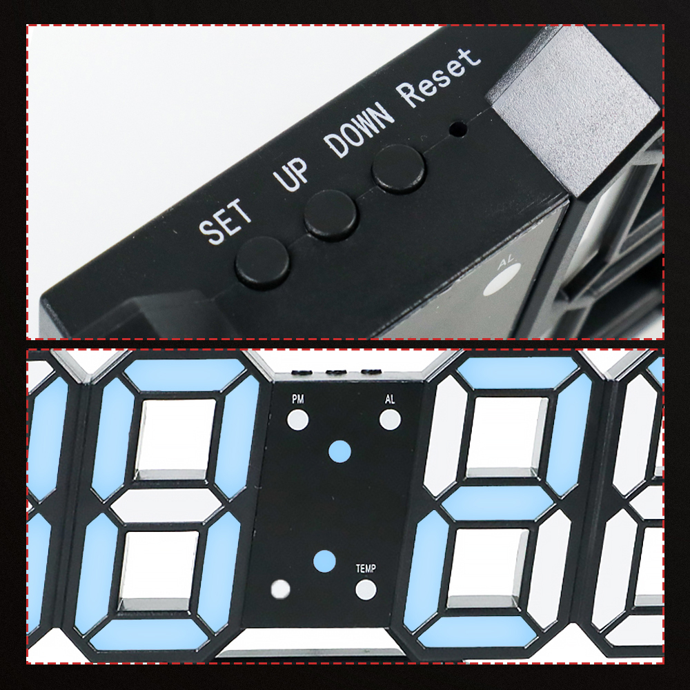 Gambar produk W&G Jam Meja LED Modern Digital Clock with Alarm Function - H211