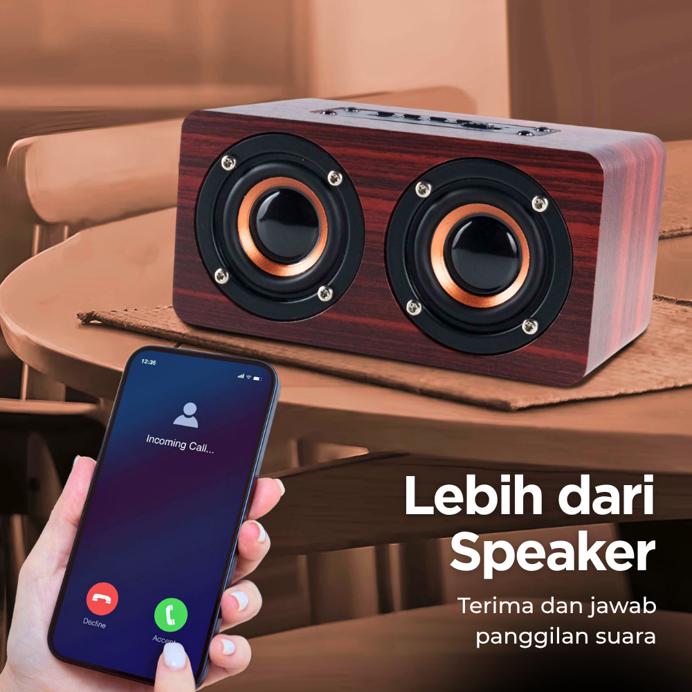 Gambar produk ANSUOFU Desktop Bluetooth Speaker Stereo Subwoofer - W5