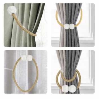 Gambar produk Arbitrary Tali Pengikat Tirai Gorden Magnetic Curtain Clip 2 PCS - A65B