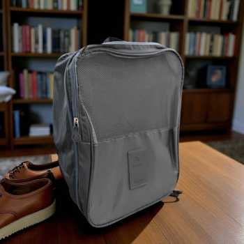 Rhodey Tas Sepatu 3 Layer Travel Organizer Shoes Bag Nylon Mesh Oxford - LK-20
