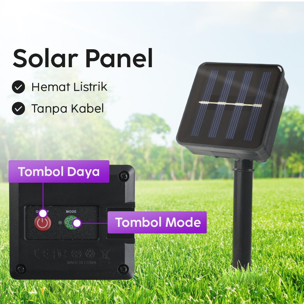 Gambar produk ANBLUB Lampu Hias String Lights Solar Power Waterproof 100 LED 12M - LISM-10
