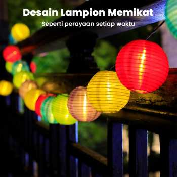 Gambar produk Ousam Lampu Hias String Lights Lampion Solar 20 LED 8 Modes 5M - M202