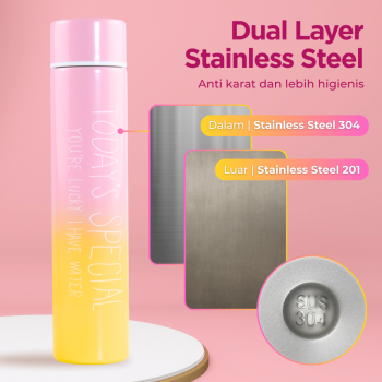 Gambar produk Feeyue Botol Minum Mini Termos Air Panas Dingin Stainless Steel 200ml - FY200
