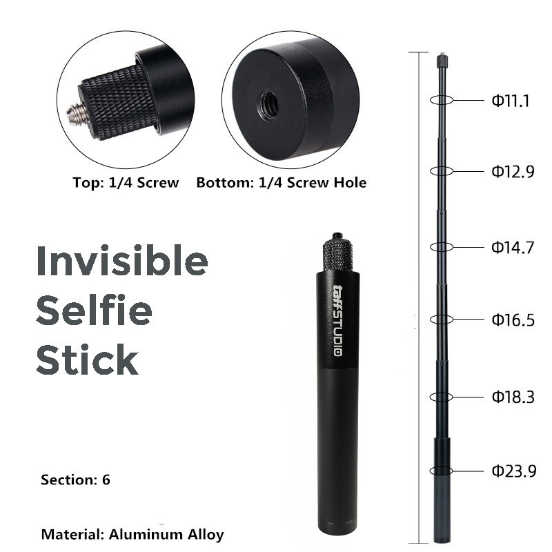 Gambar produk TaffSTUDIO Tongsis Selfie Stick Ultra Long for Insta360 GoPro 0.68M - YZ669