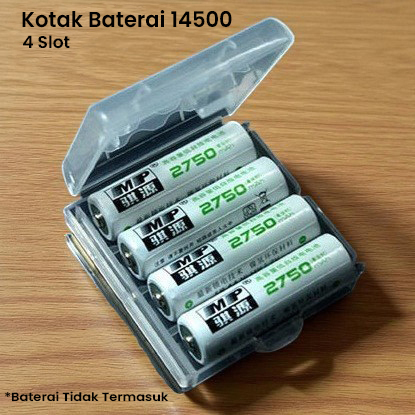 Gambar produk Kotak Baterai Plastik 4 Slot 14500 Plastic Battery Storage Box 4x14500 - CY045