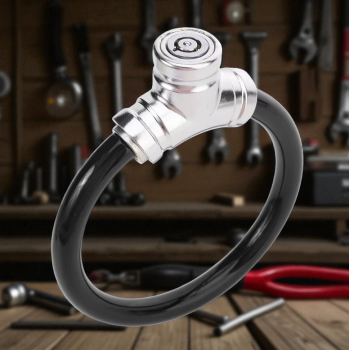 Gambar produk Senzen Gembok Sepeda Cable Ring Bike Lock Zinc Alloy 14cm - INU141