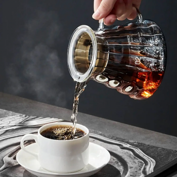 Gambar produk Leeseph Teko Kopi Coffee Server V60 Drip Pour Over Borosilicate Glass 600ml - XGS-36/60/80