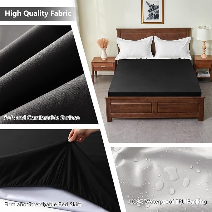 Gambar produk HILIFE Seprai Polos Waterproof Bed Sheet Round Band Non Slip 180x200cm - HL1