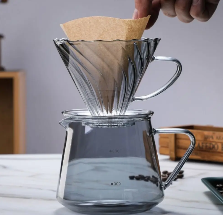 Gambar produk WURJO Filter Penyaring Kopi V60 Coffee Dripper Borosilicate 1-2 Cup - WJ2