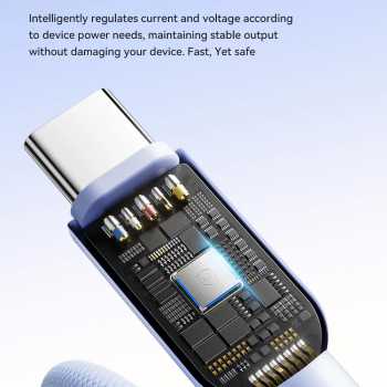Gambar produk ESSAGER Kabel Data Type C to Type C PD Fast Charging Braided 3A 60W 1M - ES-X73