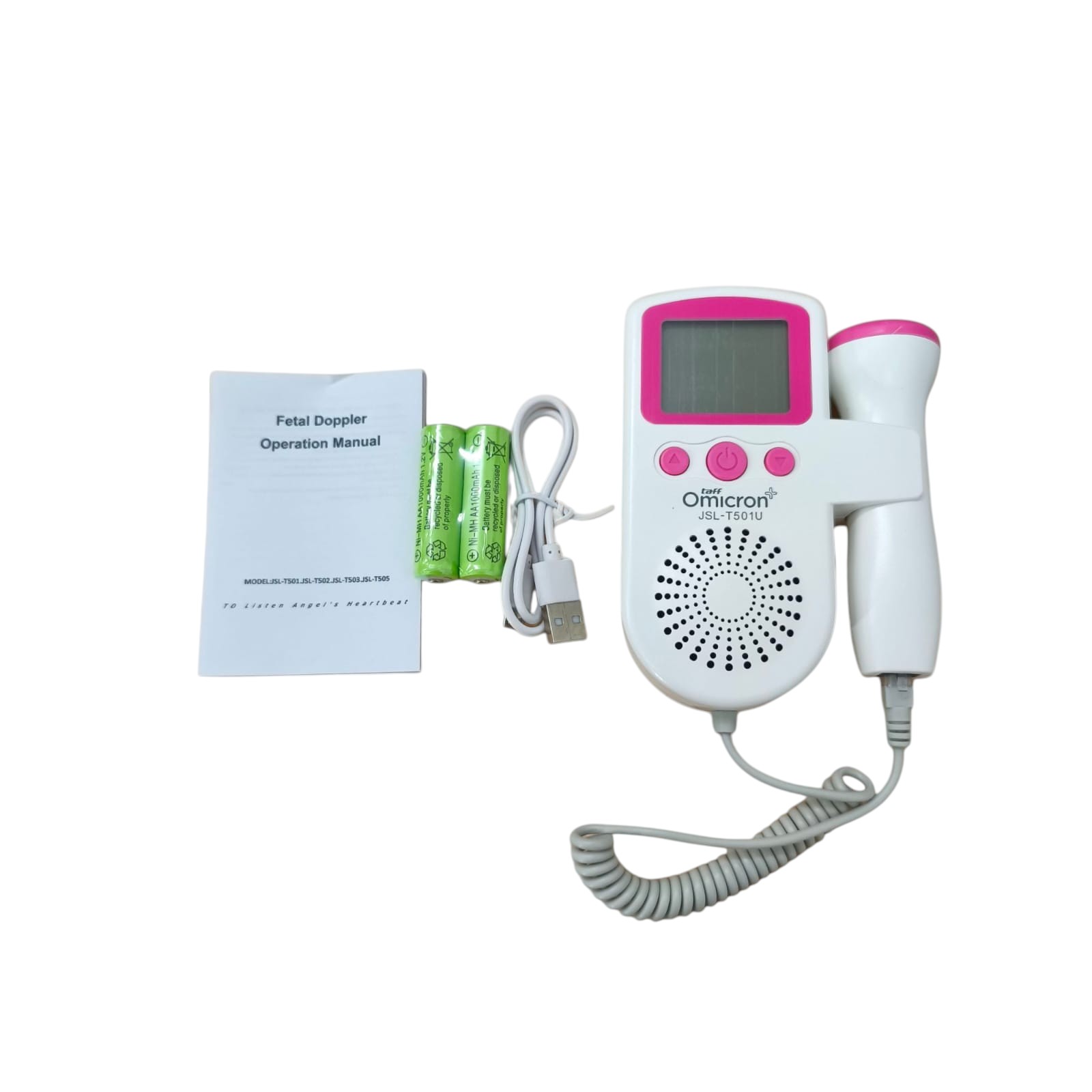 Gambar produk TaffOmicron Alat Deteksi Jantung Janin Fetal Doppler Heartrate Monitor - JSL-T501U