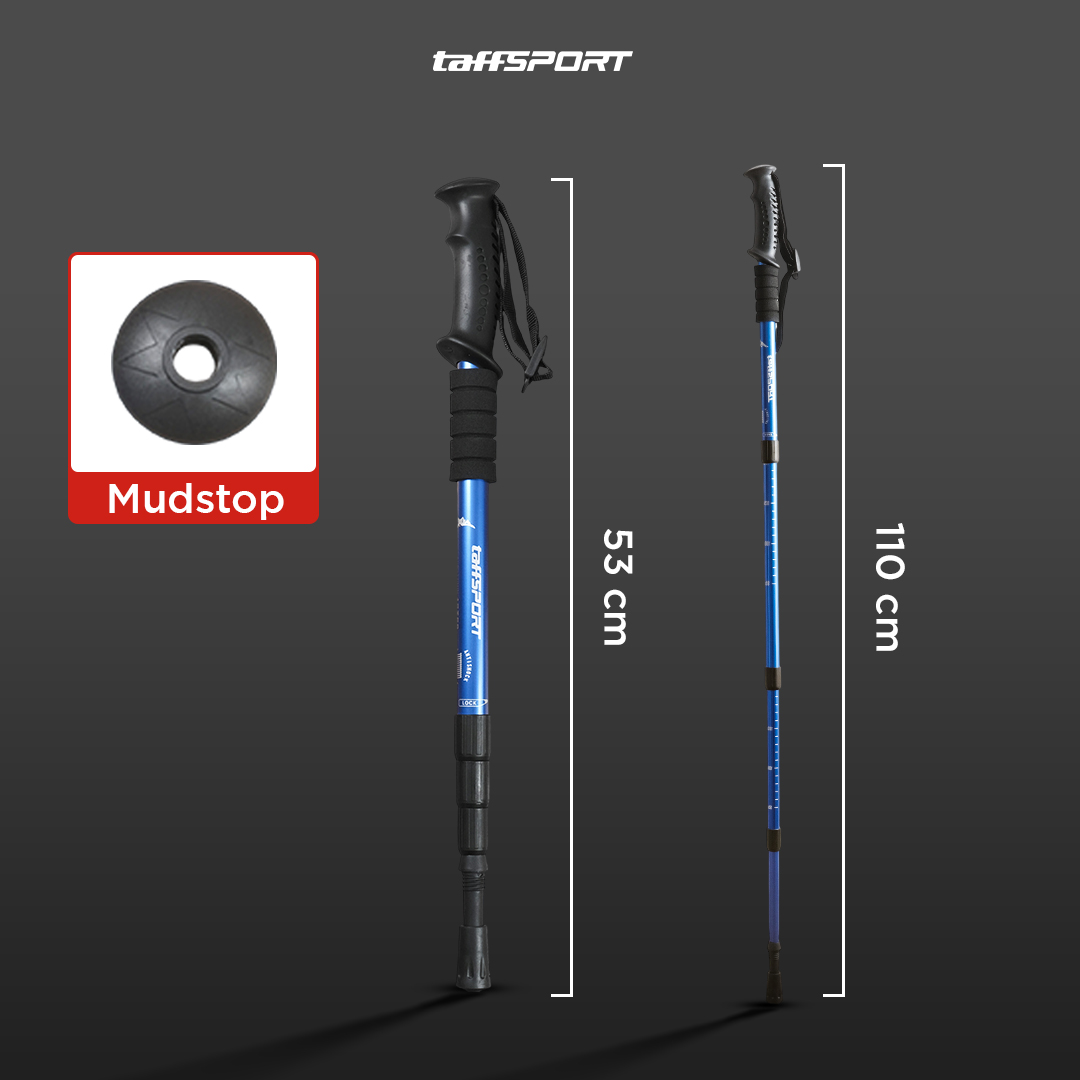 Gambar produk TaffSPORT Tongkat Hiking Telescopic Trekking Pole Aluminium 110cm - X-110