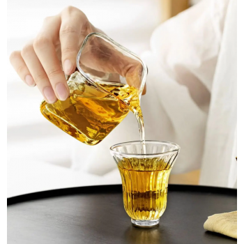 Gambar produk GLAADMORE Gelas Teko Teh Pitcher Zen Heat Tea Hammer Pattern 180ml - GLA2