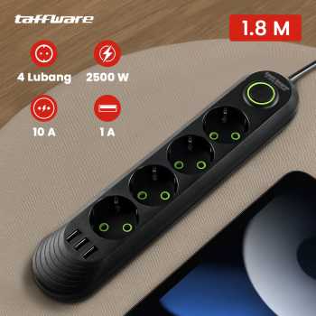 Taffware Stop Kontak USB Port EU Plug 10A 110-250V 2500W - QL-1071U / QL-1072U