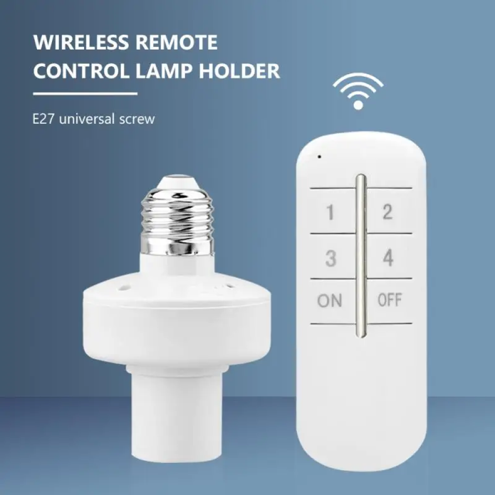 Gambar produk TSLEEN Fitting Lampu Wireless Remote Control E27 Timer Switch Lamp - TS803
