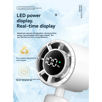 Gambar produk COOLIT Kipas Angin Portable Mini 5 Speed Cooling with LED 3000 mAh - P-107