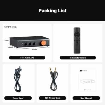 Gambar produk Fosi Audio Preamplifier 3 Stage HPF Dual Channel Preamp with Remote - ZP3