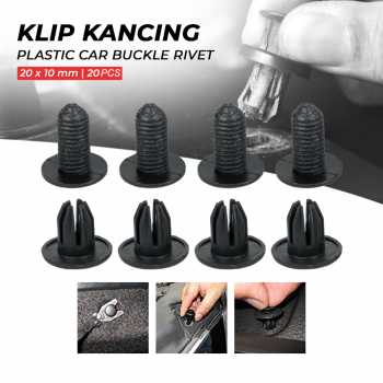 Klip Kancing Plastic Car Buckle Rivet 20x10mm 20 PCS - 762