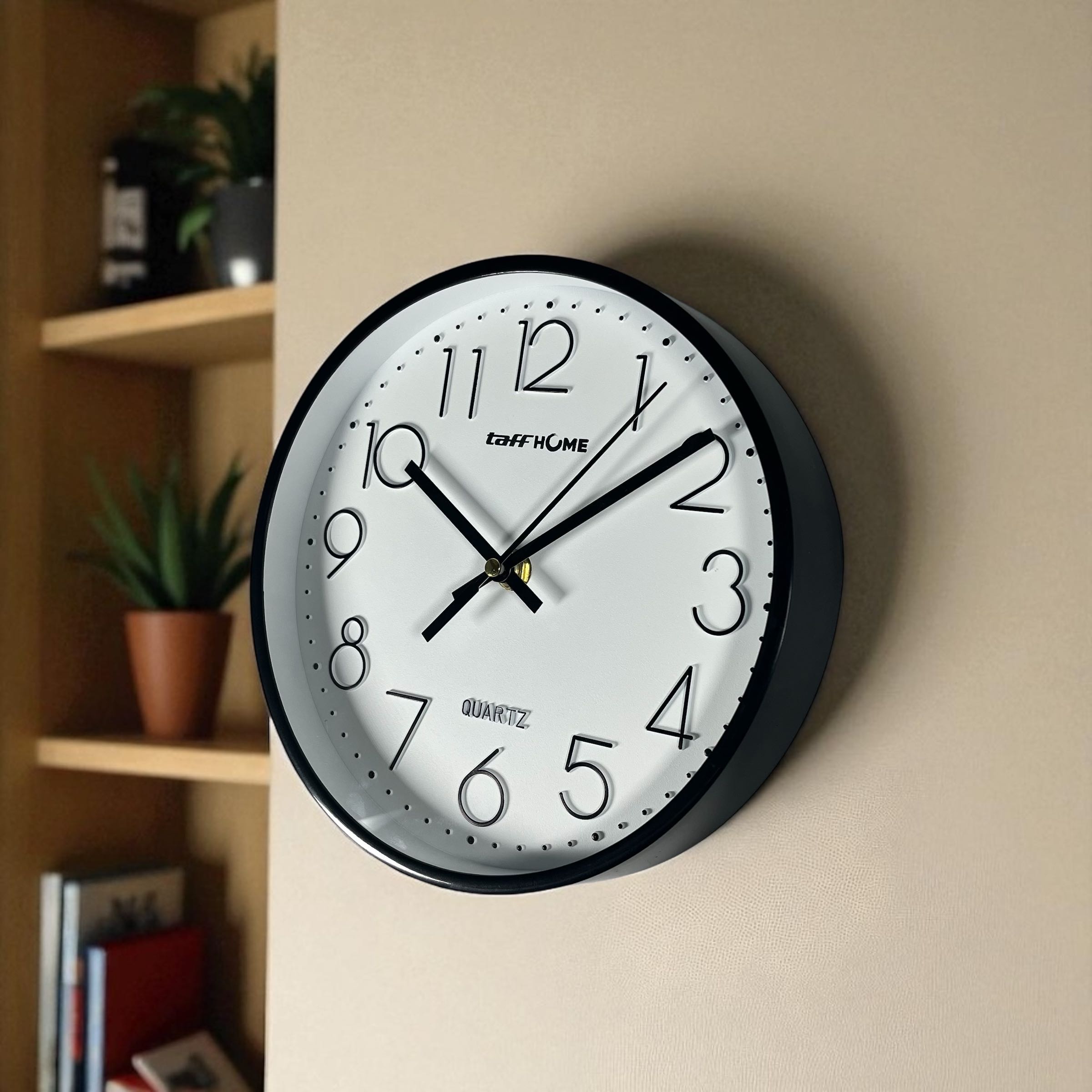 Gambar produk TaffHOME Jam Dinding Quartz Nordic Minimalist Silent Movement 20cm - DG-20