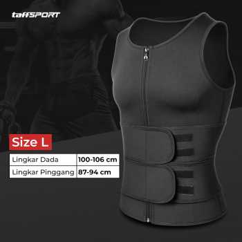 Gambar produk TaffSPORT Korset Pembentuk Badan Pria Waist Fat Burner Double Velcro L - MWL10