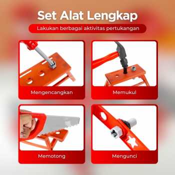 Gambar produk YICHI Hardware Tool Toy Mainan Perkakas Anak Simulasi Pertukangan - TD46