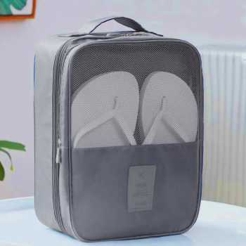 Gambar produk Rhodey Tas Sepatu 3 Layer Travel Organizer Shoes Bag Nylon Mesh Oxford - LK-20