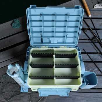 Gambar produk TaffSPORT Kotak Perkakas Pancing Fishing Tackle Box with Rod Holder 6L - JF-30