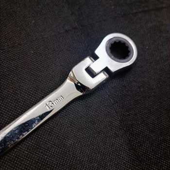 Gambar produk OLOEY Kunci Pas Dual Head Combination Ratchet Wrench Flexible Head 13mm - CL6-24