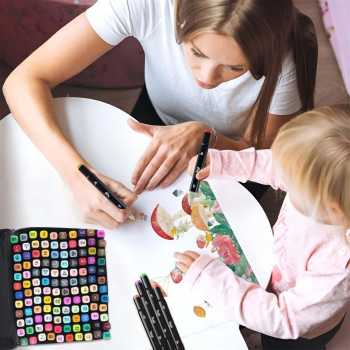 Gambar produk Toddi Spidol Dual Side Fine Art Brush Art Marker Set 120 Warna - CY-006