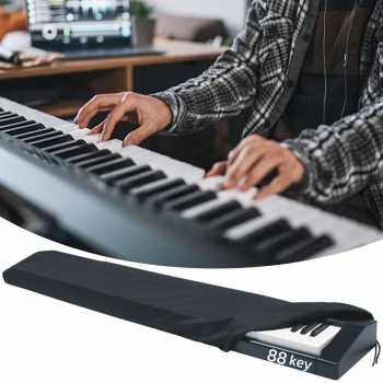 Abbys Cover Piano Keyboard Protector Silver Coated Oxford with 88 Keys - INU30