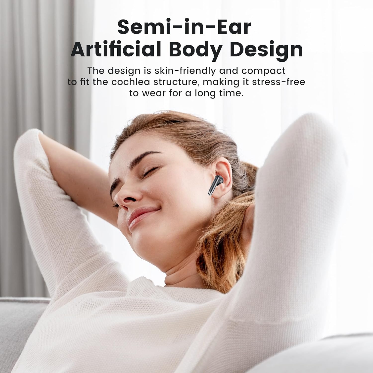 Gambar produk Toocki Earphone Bluetooth 5.3 TWS Earbuds Waterproof IPX4 - HE-080