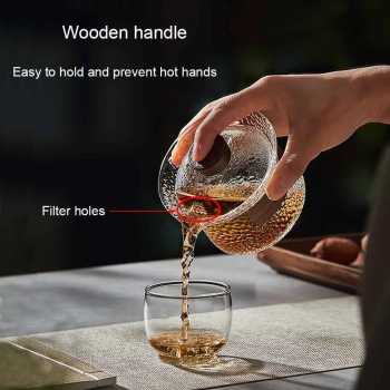 Gambar produk TCFOS Mangkok Gaiwan Chinese Tea Bowl Infuser Kaca Borosilikat 230ml - TF180