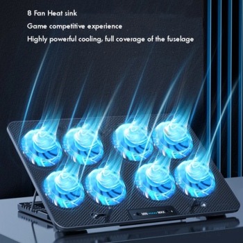 ZJMZYM Cooling Pad Laptop Gaming Kipas Pendingin 8 Fan 15.6 Inch - LG2010
