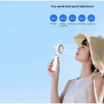 Gambar produk FENG Kipas Mini Portable Handheld Bladeless Fan 100 Speed Rechargeable - XG-360